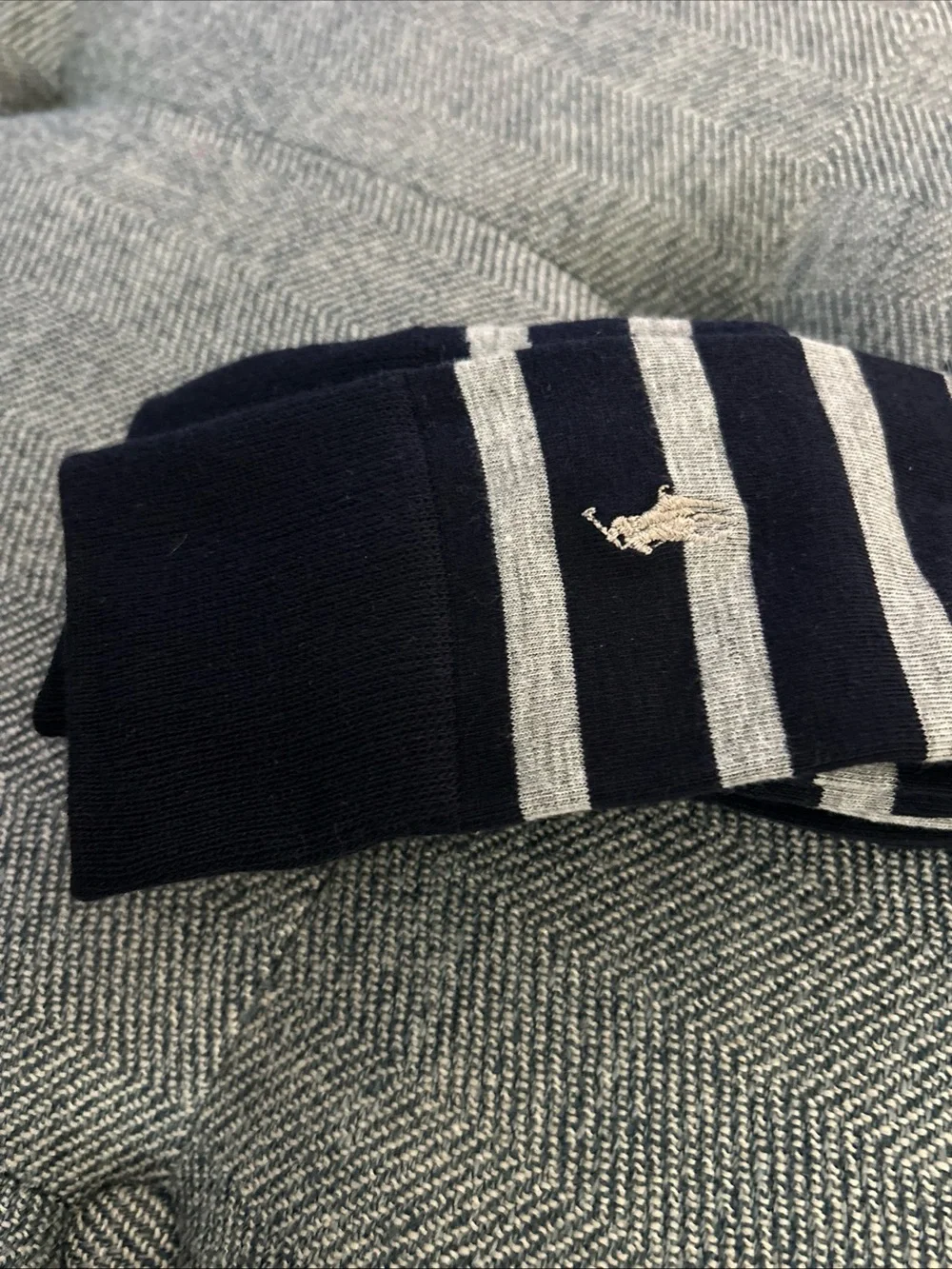 New Polo Ralph Lauren Men's 3-Pair Socks  Navy/Gray- Shoe Size- 6-12.5